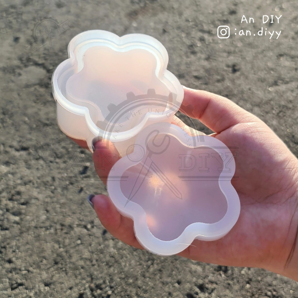 Khuôn Resin Silicone Hộp kèm nắp HOA