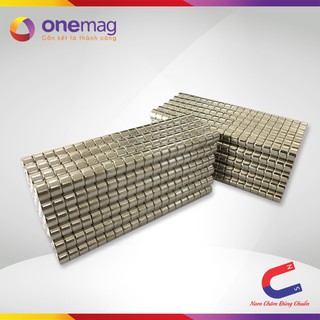 Nam Châm Đất Hiếm Loại Tròn 8x5mm Mạ Niken Lực Từ N35 Cực Mạnh