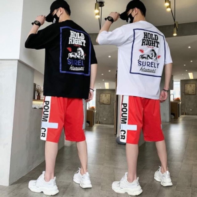 BỘ ĐỒ NAM PHỐI MÀU PHẢN QUANG Y HÌNH CHẤT THUN COTTON MỀM MỊN