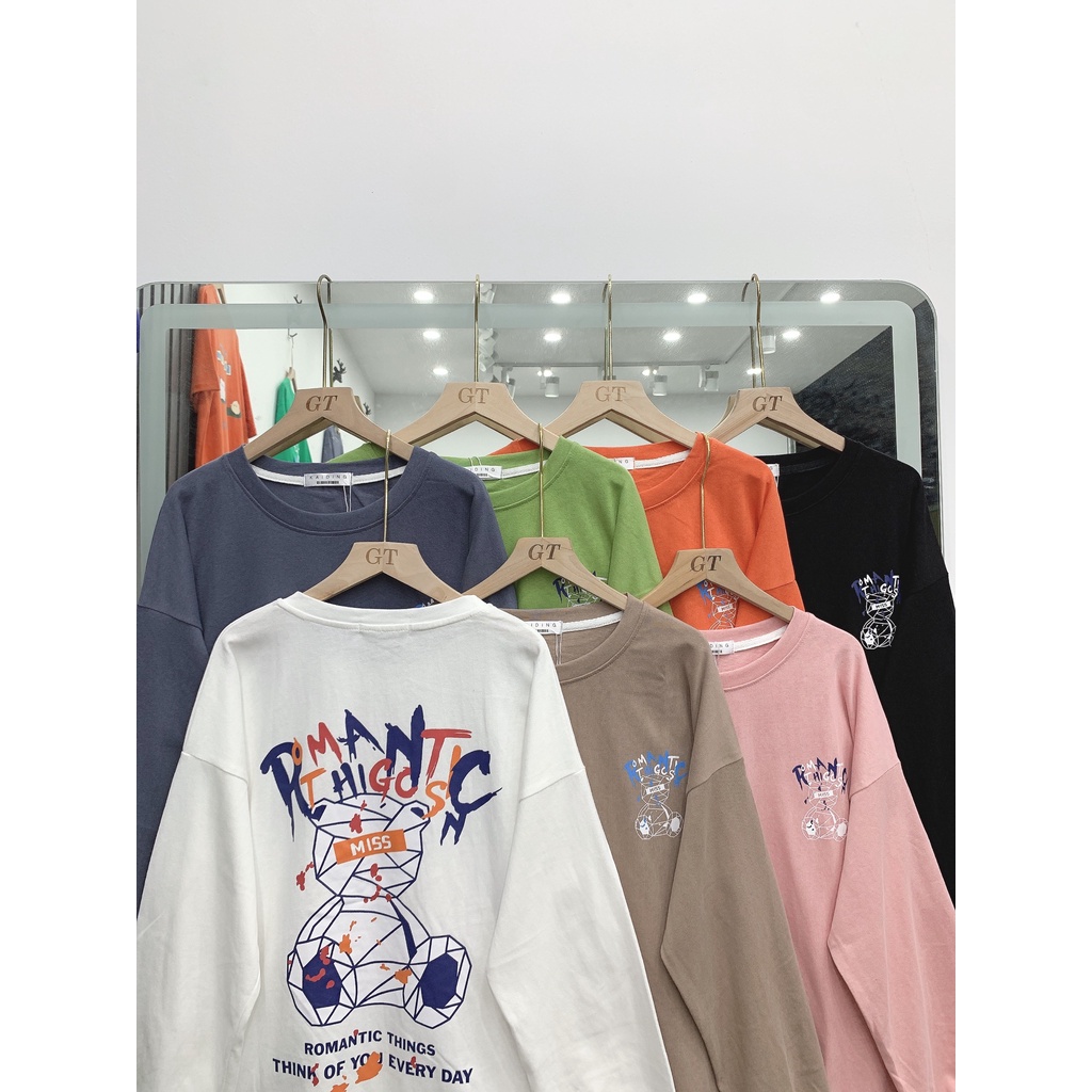 ẢNH THẬT-áo thum dài tay dày dặn, form rộng, may kỹ, đẹp, freesize.