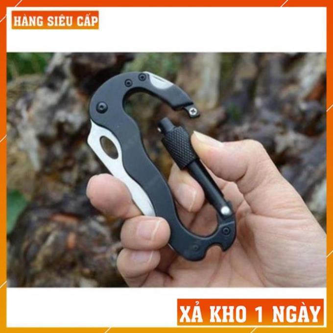 [FreeShip – Xả Kho 1 Ngày] Móc Khóa Đa Năng Cao Cấp Đi Phượt 5in1 - Móc Khóa Inox Đẹp Kim Loại