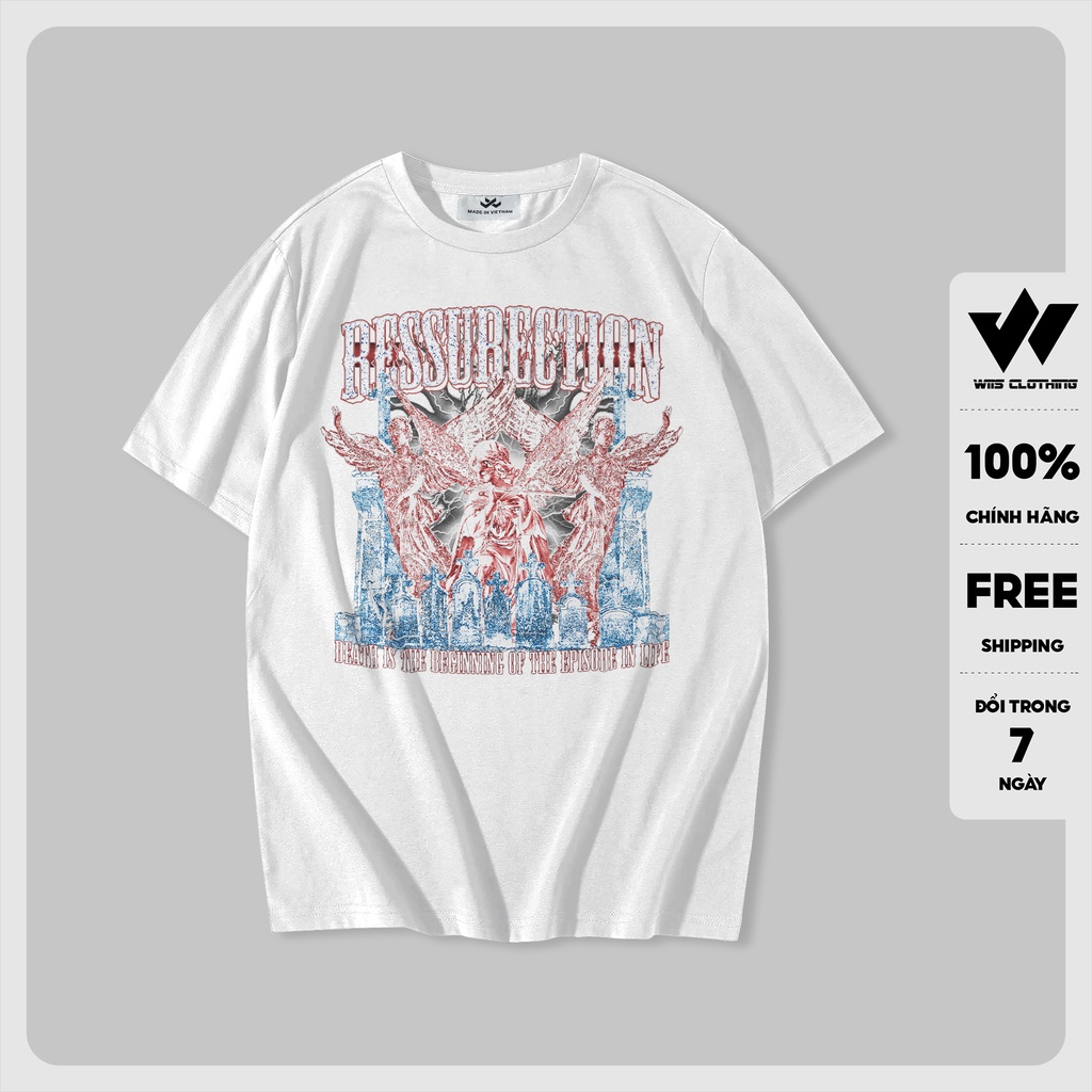 Áo thun tay lỡ WIIS unisex phông form rộng Ressurection thời trang nam nữ ulzzang oversize