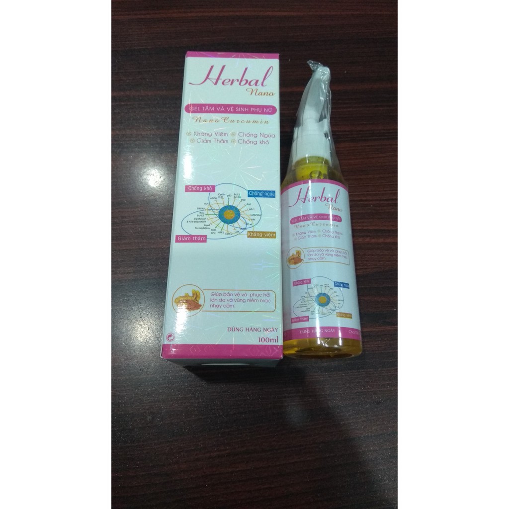 (Combo mua 3 tặng 1) GEL TẮM VÀ VỆ SINH PHỤ NỮ HERBAL NANO ( TINH CHẤT NGHỆ NANO)