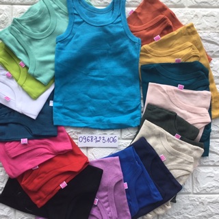 05 áo ba lỗ cotton borip xịn cho bé gái 5-25 kg