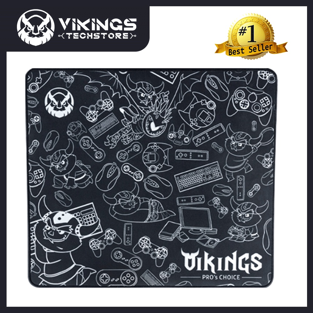 Bàn di chuột Vikings Barbarian - Pad chuột Vikings 450x400x4mm, mặt chống sờn, đế chống trượt