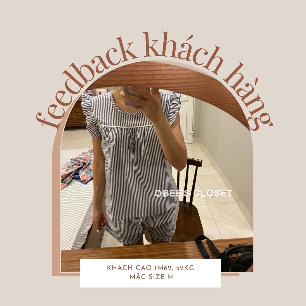 Set đồ bộ nữ Đồ bộ mặc nhà vải kate cotton mềm mại, thấm hút mồ hôi tốt size 45 - 66kg Obee's Closet