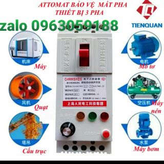 Aptomat chống mất pha cho thiết bị điện 3 pha - 100A