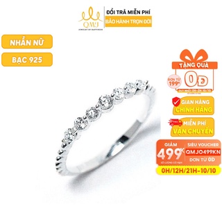 Nhẫn bạc QMJ Xinh đẹp nạm đá sáng Q080