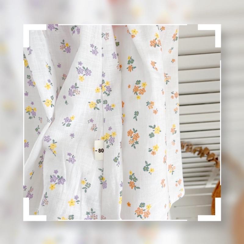 Váy thổ cổ dáng quạt in hoa nhí cho bé gái(8-18kg)