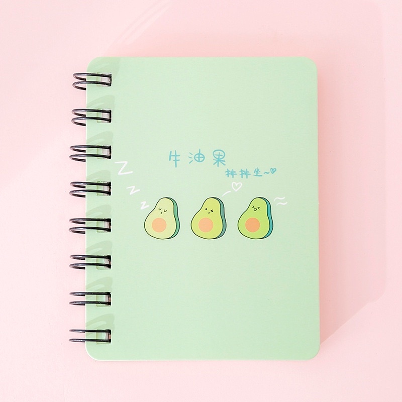 Sổ Tay Mini Sổ Tay Lò Xo Sổ Lò Xo Sổ Hình Quả Bơ Mini Dễ Thương