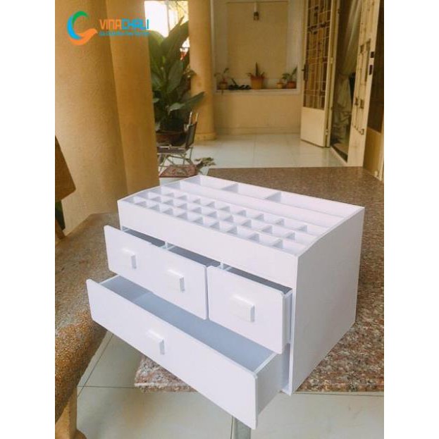 Kệ Đựng Son 3 Tầng Có Ngăn Kéo Đựng Đồ Trang Điểm