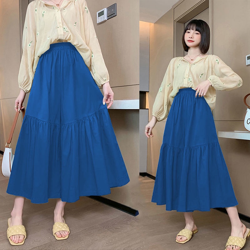Quần Culottes Ống Rộng Lưng Cao Phong Cách Thời Trang Xuân Hè Hàng Mới 2022