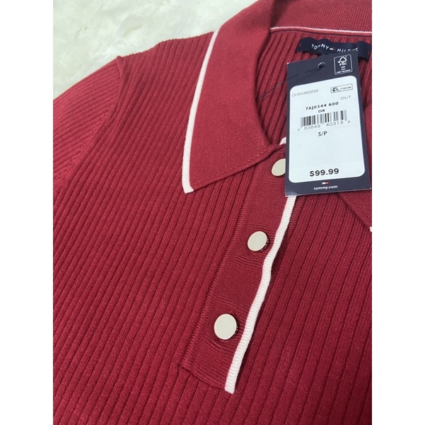 Đầm polo nữ thun len Tommy Hilfiger