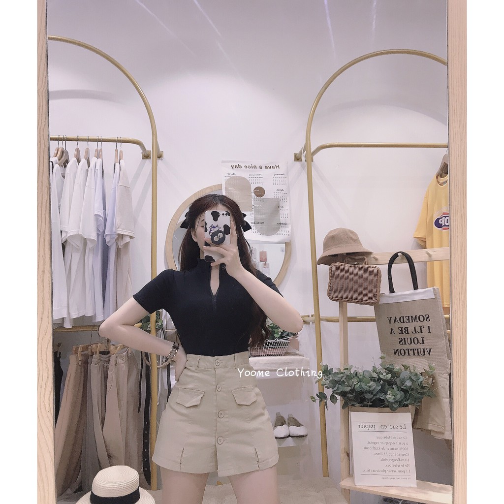 [Mã FAXANH55 giảm 10K đơn 50K] Quần giả váy kaki khuy xẻ đùi [ ẢNH THẬT SHOP CHỤP] | BigBuy360 - bigbuy360.vn