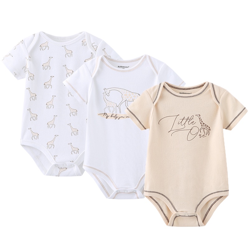 Bộ 3 Món Áo Liền Quần Họa Tiết Kẻ Sọc Chất Lượng Cao Thời Trang Mùa Hè Năm 2021 Cho Bé Sơ Sinh