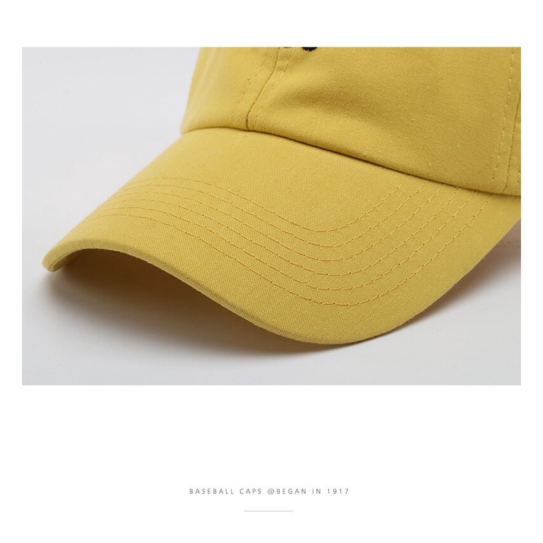 Mũ Lưỡi Trai Cotton Thêu Chữ Thời Trang