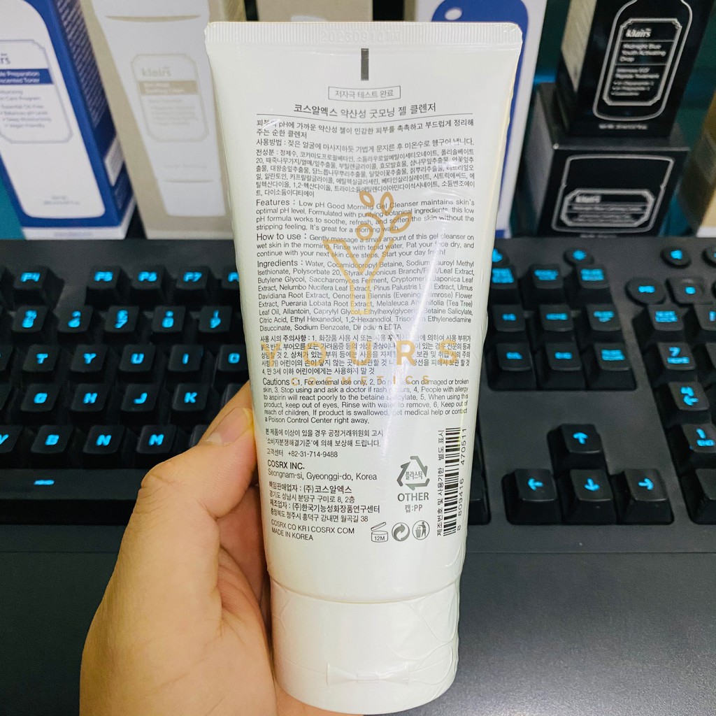 [Auth Hàn] Sữa Rửa Mặt Cosrx Ngăn Ngừa Mụn Dạng Gel Low pH Good Morning Gel Cleanser 150ml - Gel Rửa Mặt Cosrx | BigBuy360 - bigbuy360.vn