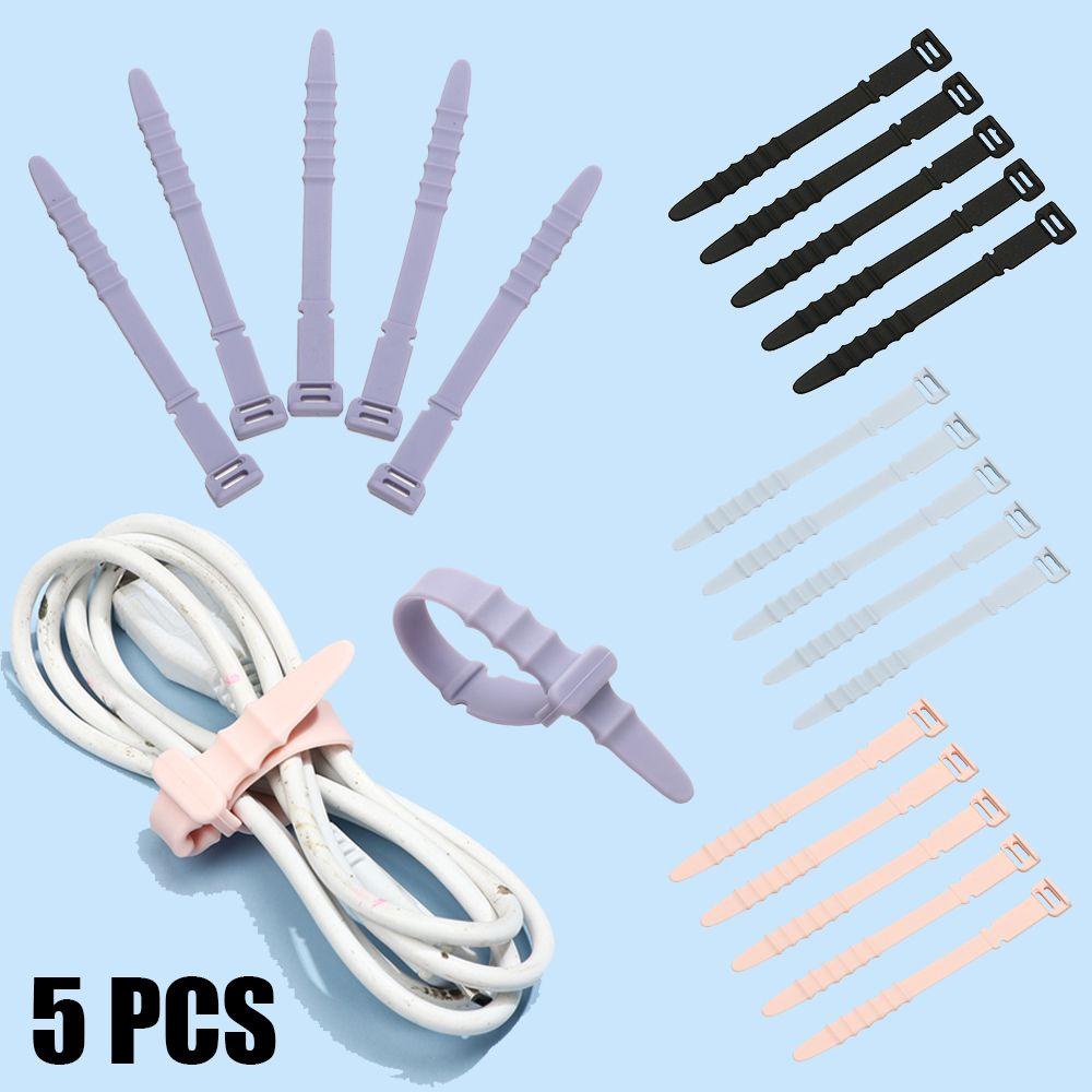 CHOOKEY Bộ 5 Dây Quấn Tai Nghe Silicone Hình Xương Cá