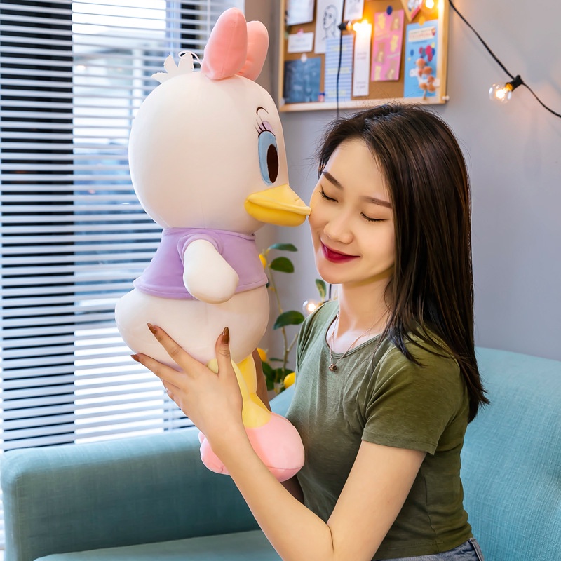 Thú gấu nhồi bông, gối ôm hình con vịt mặc áo hàng cao cấp kích thước 40cm