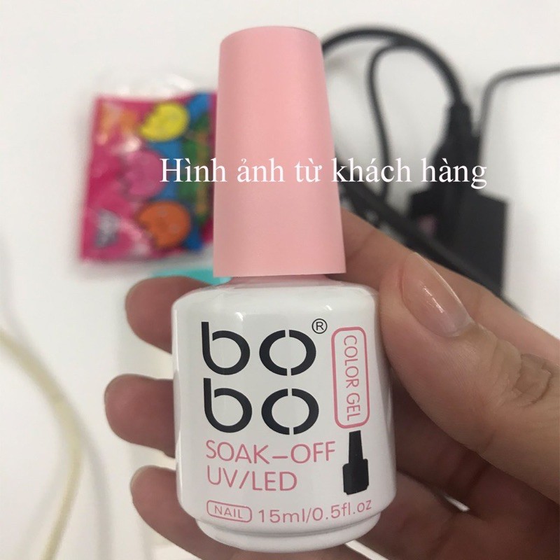 Sơn gel đen, trắng Bobo chính hãng lên màu chuẩn (15ml)