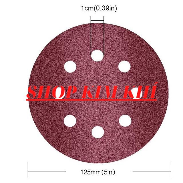 [Kim khí] Giấy ráp tròn 8 lỗ 180mm mài tường