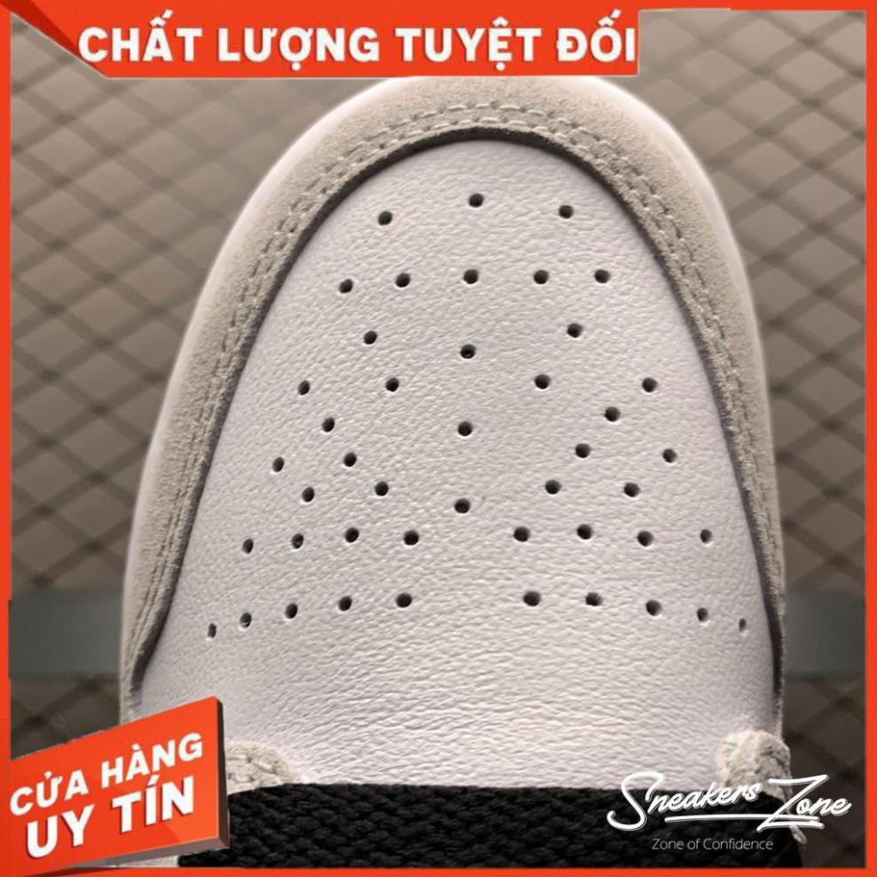 (FREESHIP+QUÀ) Video Giày thể thao AIR JORDAN 1 Retro High Light Smoke Grey xám tai đỏ cao cổ : "