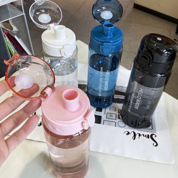 Bình nước thể thao cao cấp Hello Water 780ML đựng nước đi tập gym/ thể thao ngoài trời/ đi học làm việc
