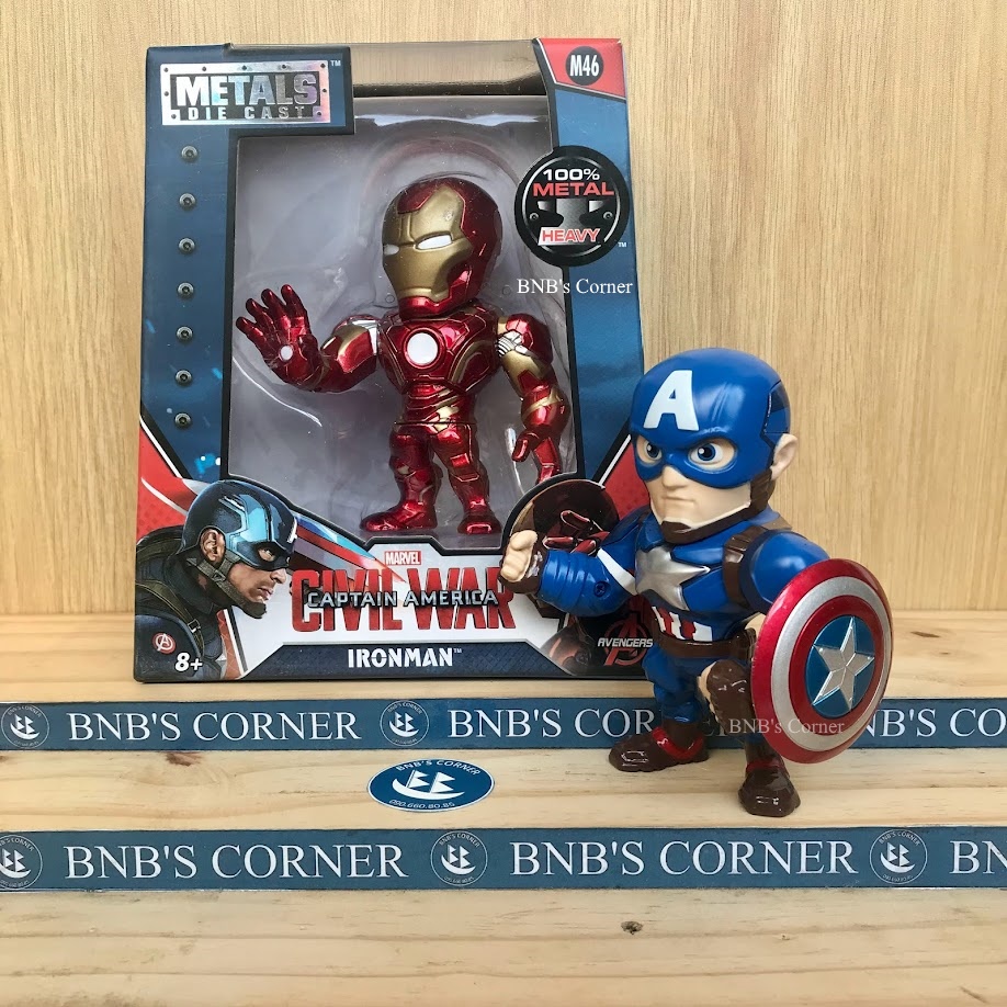 Mô hình nhân vật siêu anh hùng Marvel bằng kim loại - Mô hình người sắt Iron Man/ Captain