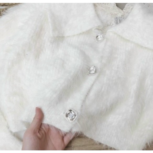 áo khoác len cardigan, áo khoác croptop lông 3 khuy sang xịn mịn chất len lông mềm mặc ấm  hàng quảng châu loại 1 | BigBuy360 - bigbuy360.vn