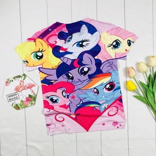 Áo thun 3D pony bé gái dễ thương
