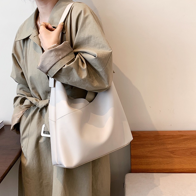 Túi Xách Da PU Sức Chứa Lớn Phong Cách Cổ Điển