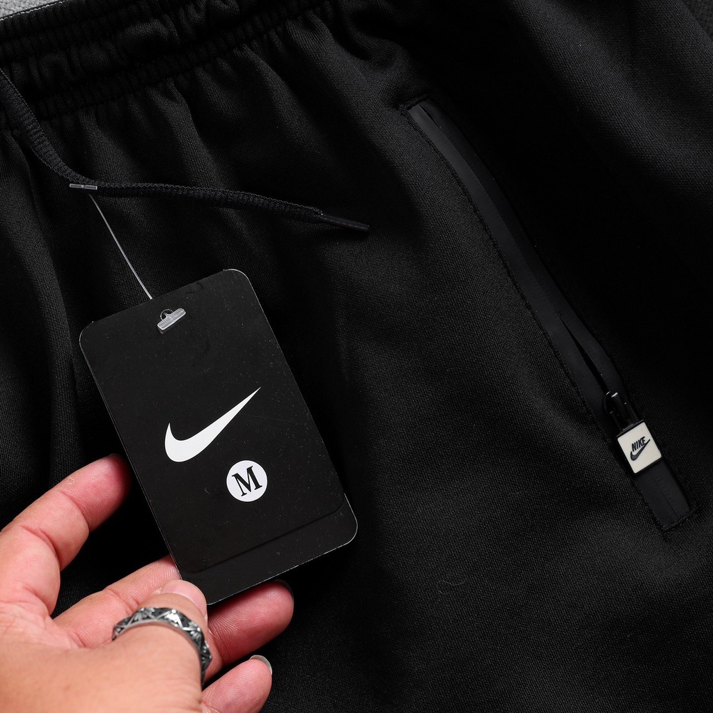 Quần short thể thao chạy bộ/tập gym chất thun PC dày dặn, co giãn, 3 túi khóa kéo 10220