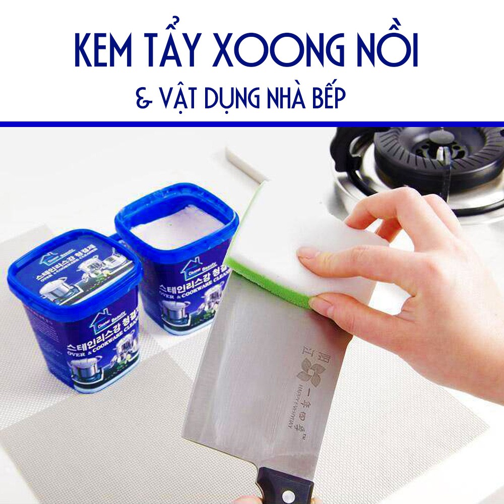 Kem tẩy rửa xoong nồi bát đũa inox kim loại Minh House