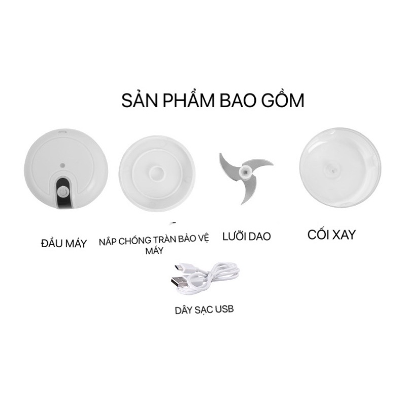 MÁY XAY TỎI SẠC ĐIỆN ĐA NĂNG MINI THẾ HỆ MỚI