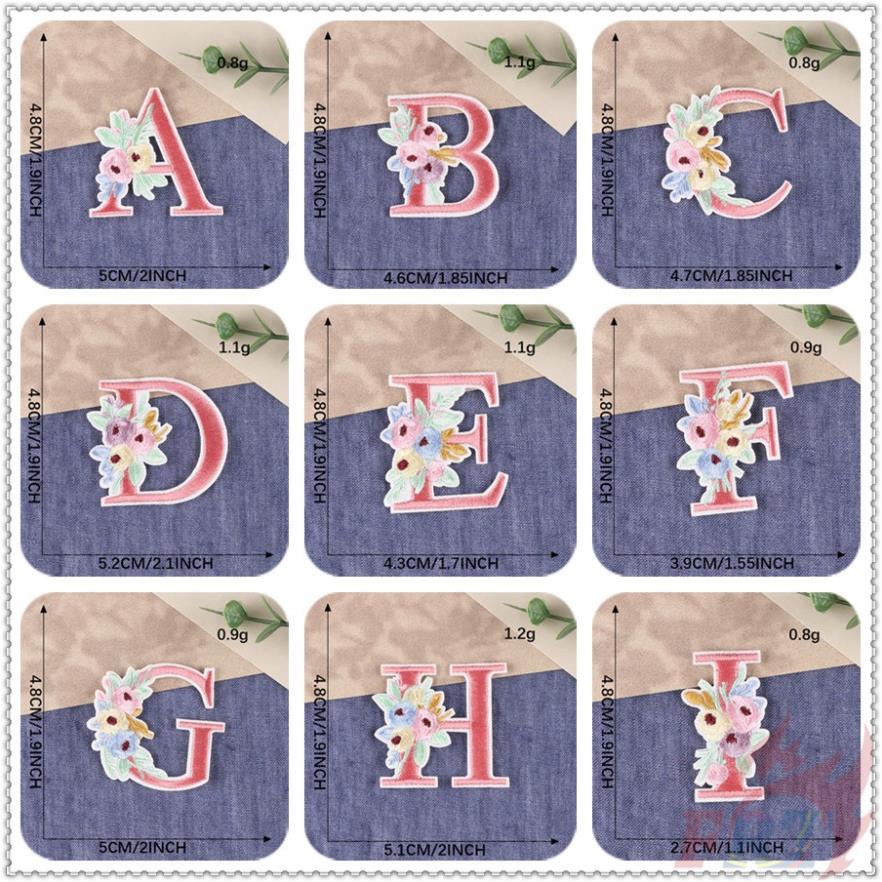 Sticker Ủi Thêu Hình Chữ Cái