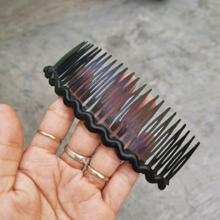 Lược cài tóc gợn sóng đen trơn (13cm)