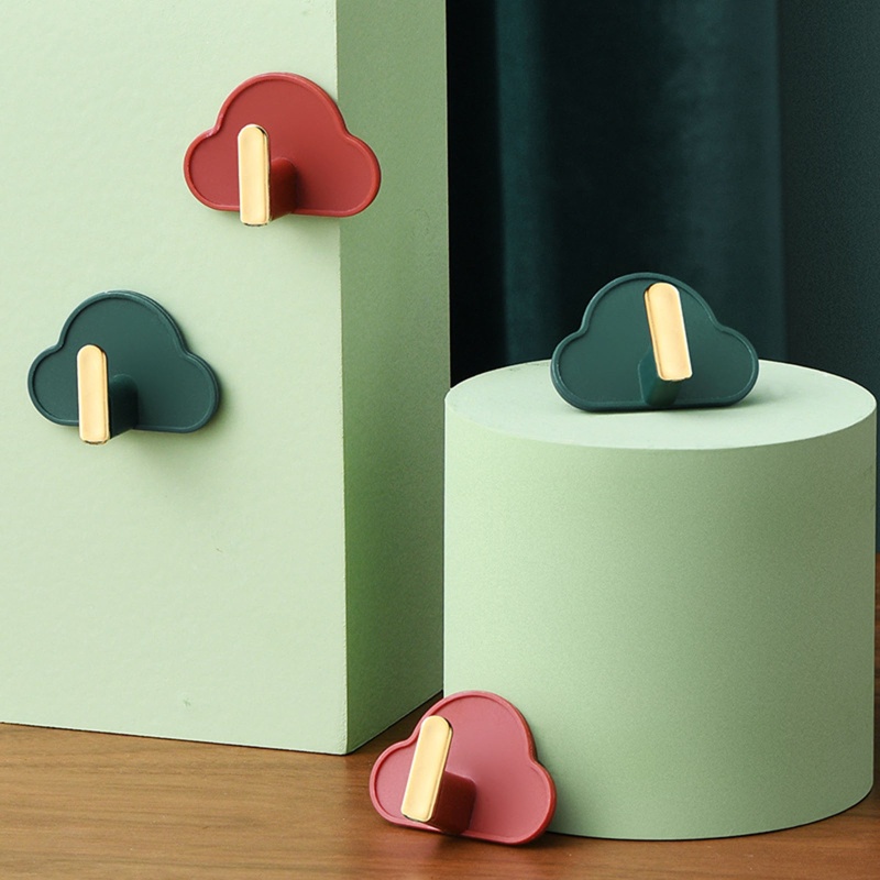 Set 4 Móc Treo Đồ Dán Tường Hình Đám Mây Sáng Tạo