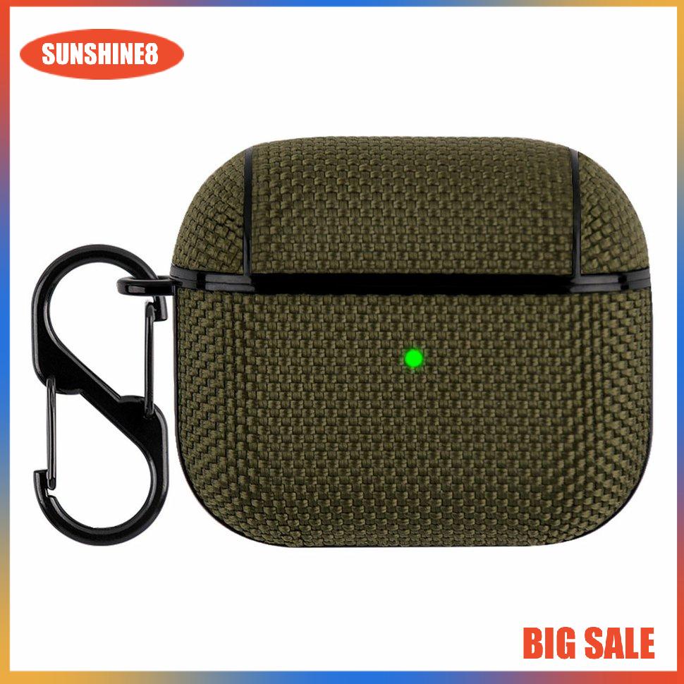 【SUN】Headphone Cover With Carabiner Nylon Cases For Airpods3 Wireless Earphone Case