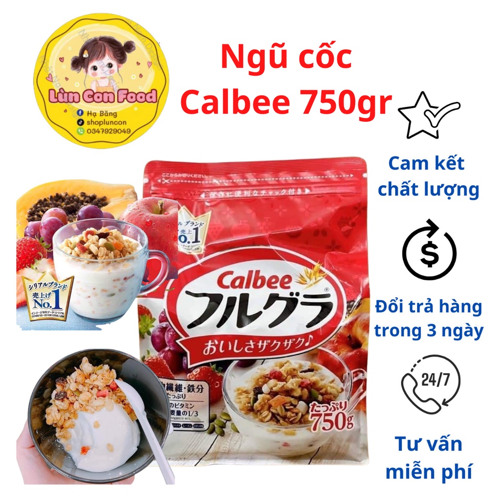 NGŨ CỐC CALBEE ĂN KIÊNG GIẢM CÂN NHẬT BẢN - MIX HOA QUẢ TRÁI CÂY SỮA CHUA DÙNG ĂN SÁNG , GIẢM CÂN - Lùn Con Food