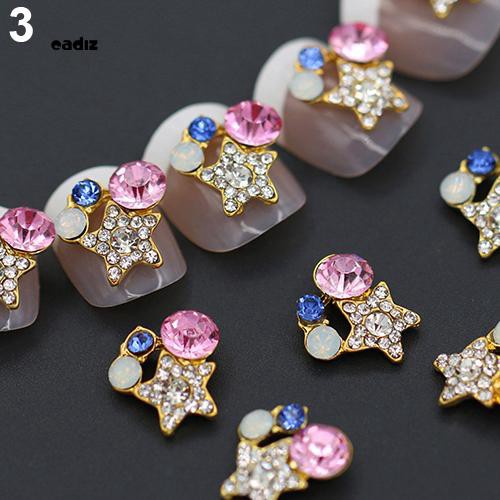 [Hàng mới về] Bộ 10 đá nhân tạo 3D dán trang trí móng tay sang trọng lấp lánh