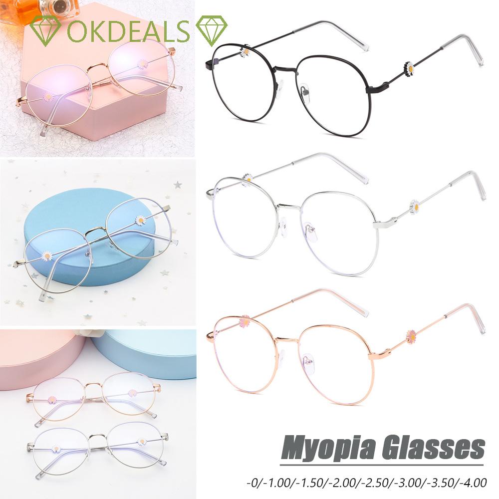 Mắt Kính Gọng Tròn Bằng Kim Loại Siêu Nhẹ Giảm Mệt Mỏi Unisex