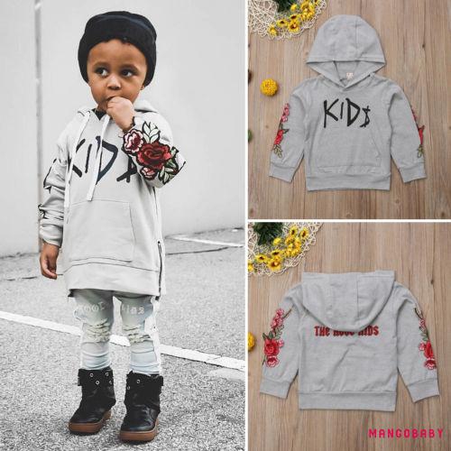 NNB-Emmababy Boys Girls Hoodie Hoody Sweatshirt Sweater Hooded Print Vintage