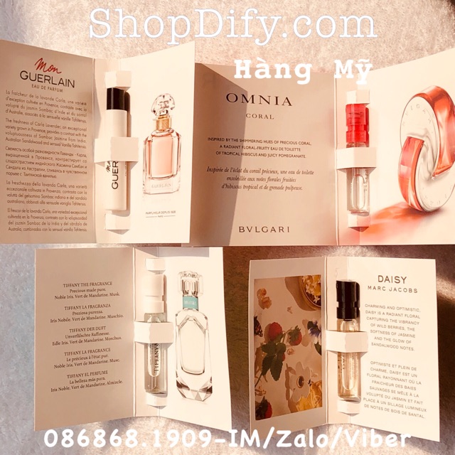 Vial Sample Nước Hoa Chính Hãng | Thế Giới Skin Care