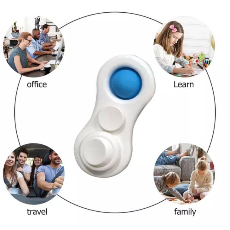 Fidget Pad Spinner Pop it Mix 3 trong 1 - Thanh đồ chơi thư giãn pop it