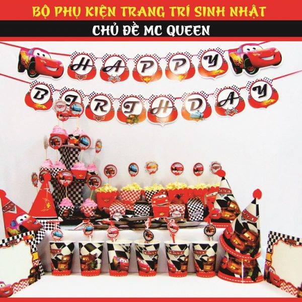Bộ phụ kiện sinh nhật chủ đề MC Queen