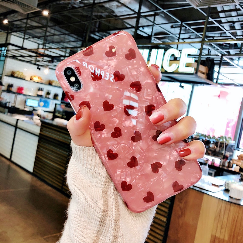 Ốp Lưng Bảo Vệ In Hình Trái Tim Cho Iphone X Iphone Xs Max Xr 8 Plus 7 Plus 6 Splus | BigBuy360 - bigbuy360.vn