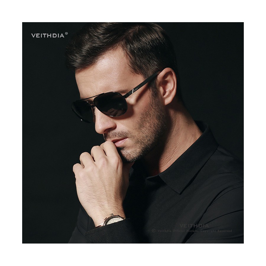 Kính mát nam phân cực VEITHDIA polarized 2605 kiểu dáng phi công - chống tia UV