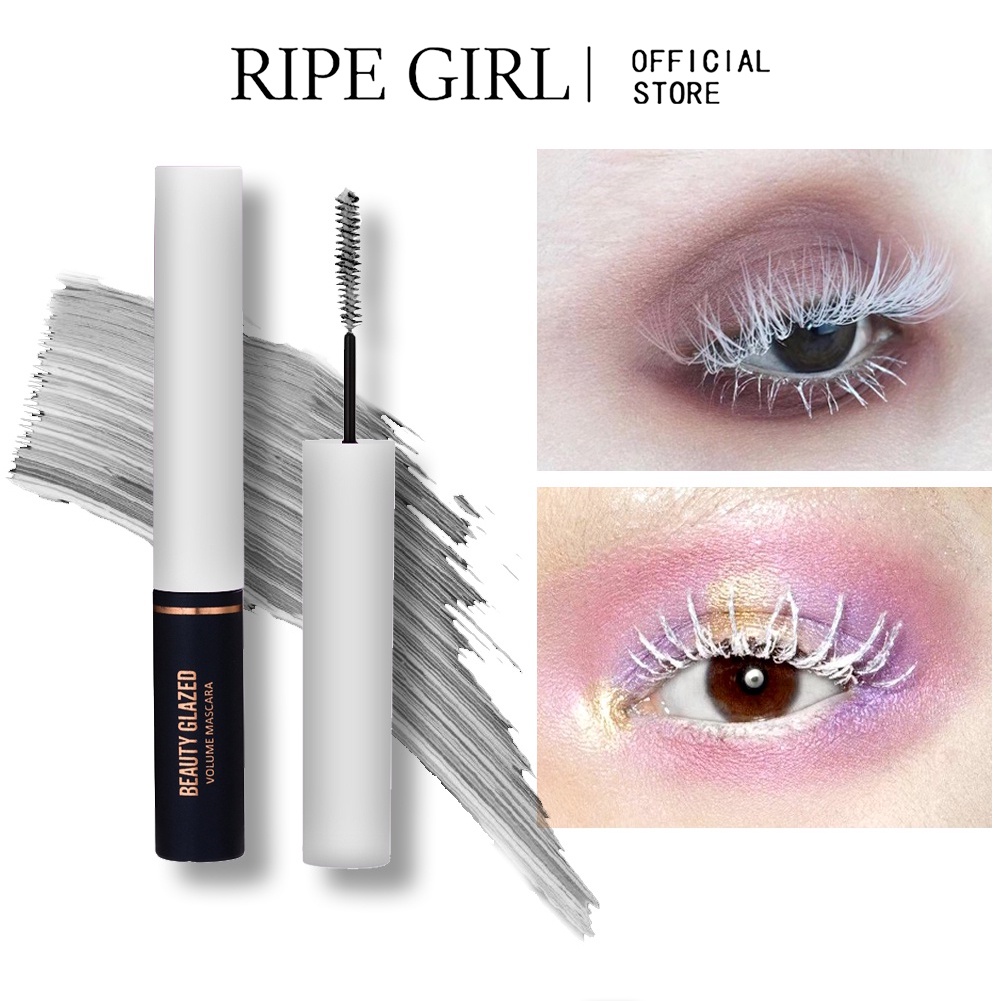 Mascara chải lông mi RIPE GIRL làm dày siêu mềm mịn nhiều màu sắc tùy chọn chống thấm nước và mồ hôi không bị nhòe