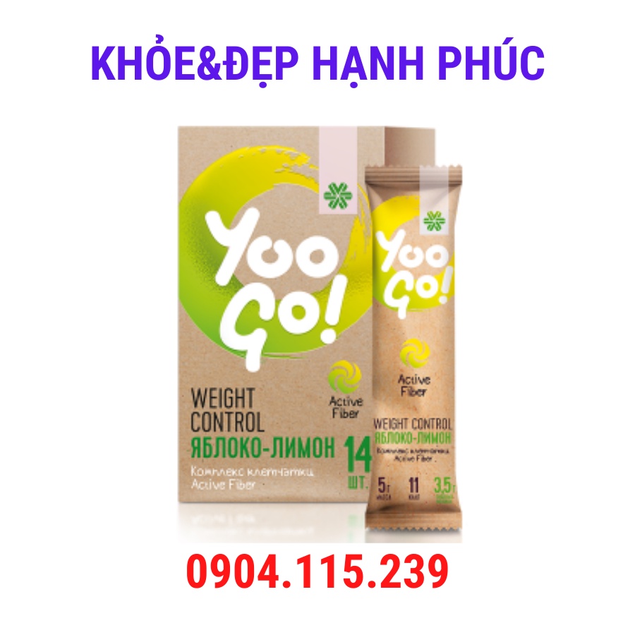 Thực phẩm dành cho chế độ ăn đặc biệt YOO GO WEIGHT CONTROL DRINK MIX APPLE & LEMON – 14 gói/