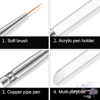 Set 3 cọ vẽ trang trí móng chuyên dụng